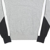 CHAMPION Womens Grey & Black Crew Neck M Cotton Blend Sweatshirt Pullover