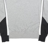 CHAMPION Womens Grey & Black Crew Neck M Cotton Blend Sweatshirt Pullover