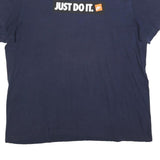 NIKE Mens Navy Blue Just Do It Graphic T-Shirt XL Short Sleeve Crew Neck Cotton