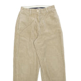 DKNY Womens Cotton Blend Beige Relaxed Tapered Trousers W24 L26 Casual Comfort