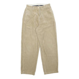 DKNY Womens Cotton Blend Beige Relaxed Tapered Trousers W24 L26 Casual Comfort