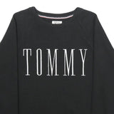 HILFIGER DENIM Mens Black Cotton Blend Crew Neck S Sweatshirt Casual Pullover
