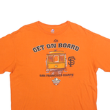 MAJESTIC Mens Orange San Francisco Giants Graphic T-Shirt XL Short Sleeve Crew