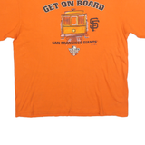 MAJESTIC Mens Orange San Francisco Giants Graphic T-Shirt XL Short Sleeve Crew
