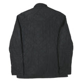 BARBOUR Womens Black Quilted Jacket M Polyester Blend Button Closure Classic