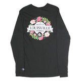 CHAMPION Mens Black University Of Louisville Cardinals Long Sleeve Crew Neck