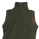 TOMMY HILFIGER Womens Green Zip Polyester Blend Jacket M Sleeveless Rib Knit