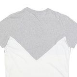 ADIDAS Mens Grey Black & White Cotton Blend T-Shirt L Short Sleeve Crew Neck