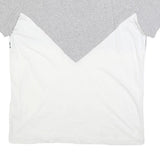ADIDAS Mens Grey Black & White Cotton Blend T-Shirt L Short Sleeve Crew Neck