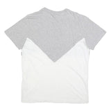 ADIDAS Mens Grey Black & White Cotton Blend T-Shirt L Short Sleeve Crew Neck