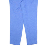WEEKEND MAX MARA Womens Linen Blue Regular Trousers W34 L32 Classic Zip