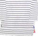 JOULES Womens White & Navy Floral Stripe Sports Top Long Sleeve Crew Neck UK 12