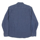 WRANGLER Mens Blue Denim Shirt 2XL Button Pocket Long Sleeve Cotton Blend