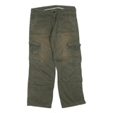 CARHARTT Mens Regular Fit Green Cargo Denim Jeans W32 L30 Casual Workwear