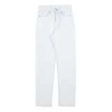LEVI'S Womens Jeans White Slim Straight Denim Light W24 L27 Button Closure