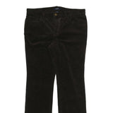 CHAPS Womens Regular Zip Black Cotton Blend Straight Trousers W34 L31