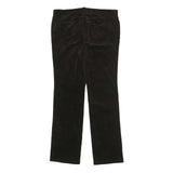 CHAPS Womens Regular Zip Black Cotton Blend Straight Trousers W34 L31