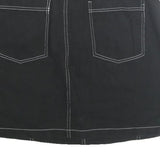 TWIK Womens Black Belted Mini Cotton Blend Skirt M Contrast Stitch Casual