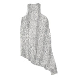 ZIMMERMANN Womens Black & White Snake Print Silk Sleeveless Asymmetric Midi