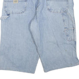 WRANGLER Mens Denim Blue Utility Shorts L W36 Cotton Blend Carpenter Workwear