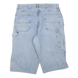 WRANGLER Mens Denim Blue Utility Shorts L W36 Cotton Blend Carpenter Workwear