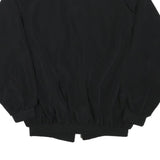 YUN FENG Mens Black Polyester Blend Bomber Jacket XL Zip Up Plain Casual