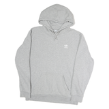 ADIDAS Mens Grey Hoodie M Cotton Pullover Sports Casual Sweatshirt