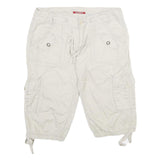 UNION BAY Womens Shorts Beige Cargo Cotton M W32 Casual Pocketed Summer