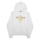 HARD ROCK CAFE Mens Grey Hoodie M Cotton Blend Pullover Casual Hoodie