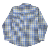 CHAPS Mens Blue & Yellow Check Shirt XL Classic Cotton Blend Button Down