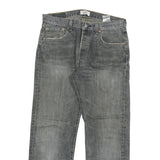 LEVI'S 501 Mens Jeans Grey Regular Straight Denim Medium W32 L28 Button Closure