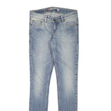 LEVI'S Womens Slim Blue Denim Light Wash Jeans W28 L33 Classic Cotton Blend Zip