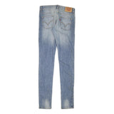 LEVI'S Womens Slim Blue Denim Light Wash Jeans W28 L33 Classic Cotton Blend Zip