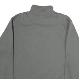 REEBOK Mens Grey 1/4 Zip Sweatshirt L Cotton Pullover Sports Casual Activewear