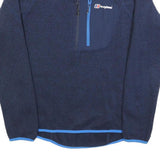 BERGHAUS Mens Navy Blue Plain Polyester Pullover Jumper M Outdoor Casual