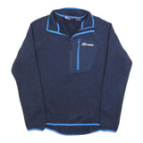 BERGHAUS Mens Navy Blue Plain Polyester Pullover Jumper M Outdoor Casual