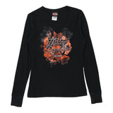 New Orleans, Louisiana Harley Davidson Graphic Long Sleeve Top - Small Black Cotton