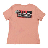 Rockford, Illinois Harley Davidson Spellout T-Shirt - Large Pink Cotton