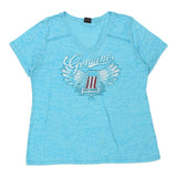 North Blaine, Minnesota Harley Davidson Graphic T-Shirt - 2XL Blue Cotton