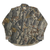 WELLS CREEK Mens Brown Camouflage Shirt XL Cotton Blend Casual Outdoor