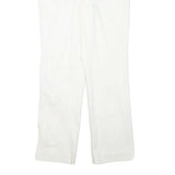 LAUREN RALPH LAUREN Womens Cotton Blend White Regular Fit Straight Leg Trousers
