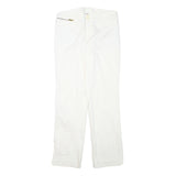 LAUREN RALPH LAUREN Womens Cotton Blend White Regular Fit Straight Leg Trousers