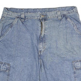 WRANGLER Mens Denim Blue Cargo Shorts L W38 Casual Cotton Pockets
