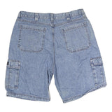 WRANGLER Mens Denim Blue Cargo Shorts L W38 Casual Cotton Pockets