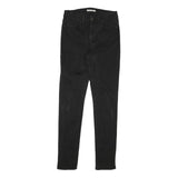 LEVI'S Womens Black Denim Regular Skinny Jeans W28 L31 Classic Zip Fastening
