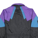 DYNAMITE Mens Black & Purple Blue Polyester Blend Zip Jacket L Woven Colourblock