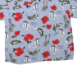 TROPICOOL Mens Blue Hawaiian Shirt 2XL Cotton Blend Short Sleeve Beach Style
