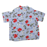 TROPICOOL Mens Blue Hawaiian Shirt 2XL Cotton Blend Short Sleeve Beach Style