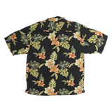 JAMAICA JAXX Mens Black & Orange Floral Cotton Shirt M Summer Holiday Beach