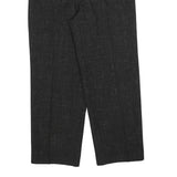 Womens Black Polyester Blend Regular Fit Straight Trousers W32 L28 Classic